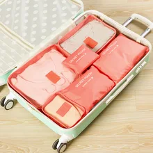 Высококачественная ткань Оксфорд 6 шт./компл. сетчатая, для путешествий в сумке органайзер для багажа Упаковка косметичка куб аксессуары