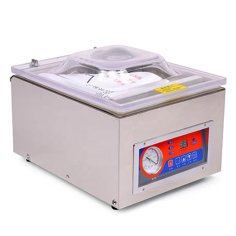 DZ-260C Single Chamber Desk Type Industrial Pump Vacuum Sealers for Dry and Wet Food Steak Commodity Chemical Liquid 3