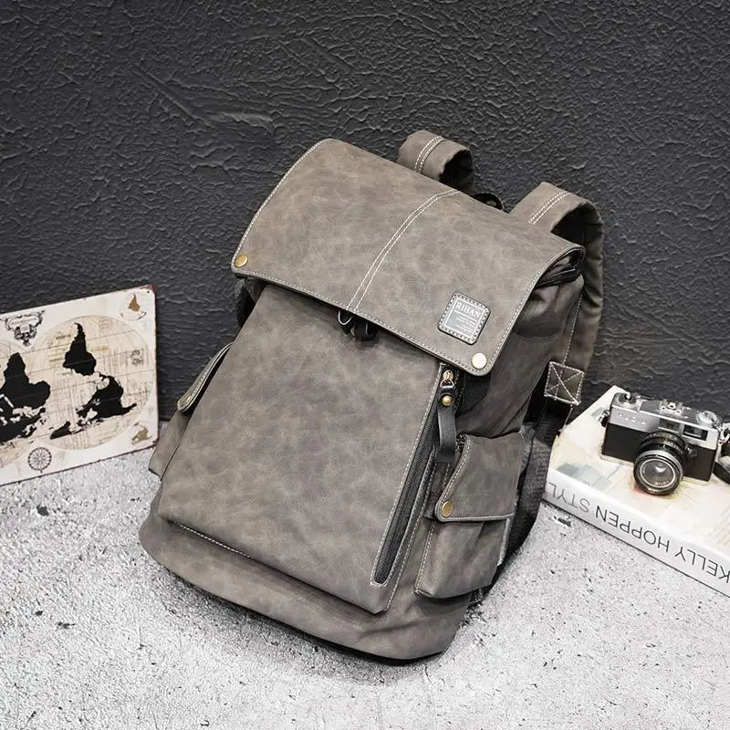 

Men Backpack Popular Brand European And American Streets Backpack Simple Large-Volume Casual Schoolbag Fashion