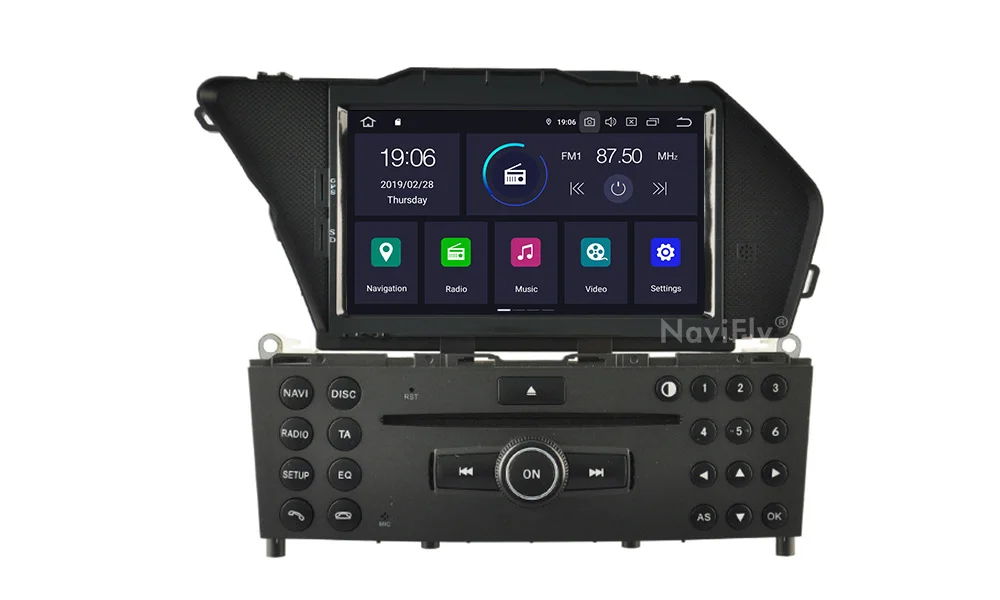 Best Free shipping! 4+64G Android 9.0 Car dvd radio multimedia player for BENZ GLK GLK X204 GLK 300 GLK 350 canbus wifi RDS GPS Navi 9