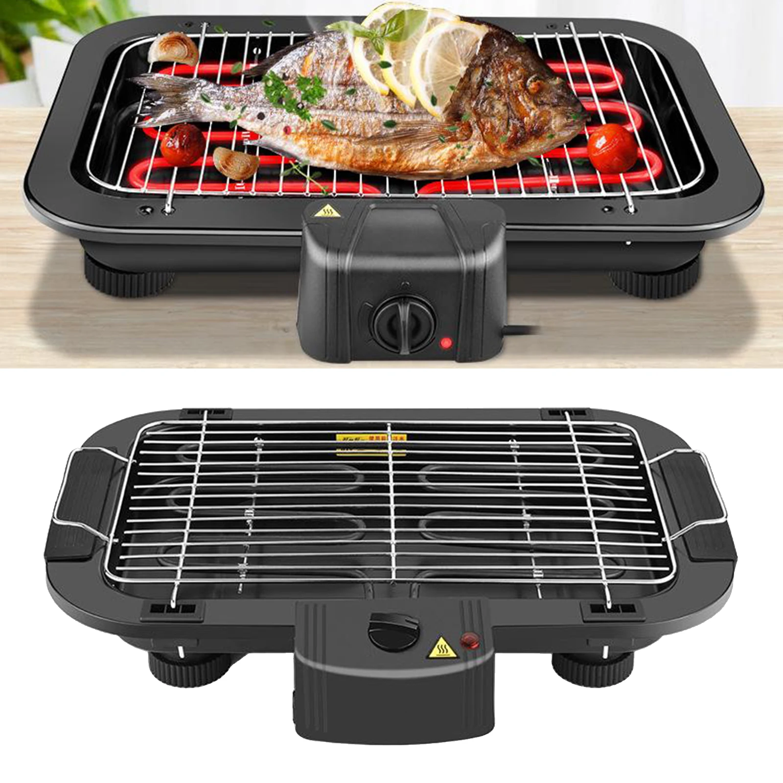 Electric Table Top Grill BBQ Barbecue Garden Camping Cooking Indoor 1300W