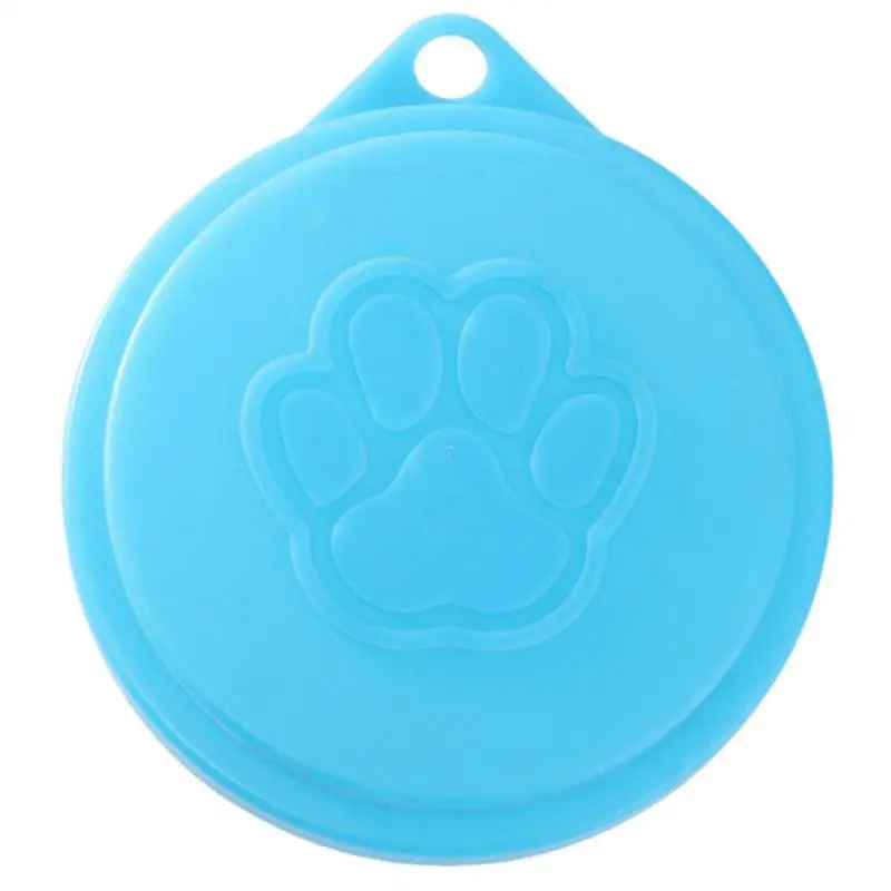 2pcs/set Reusable Pet Food Storage Can Tin Cover Lid Top Cap For Puppy Dog Cat Random Color