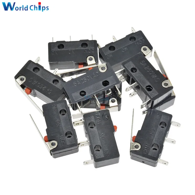 10 шт. такт переключатель вкл. KW11 3Z 5А 250В микропереключатель 3PIN Пряжка