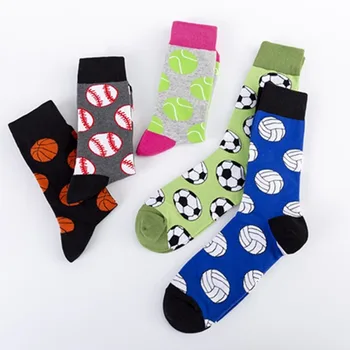 

High Socks Style Man Cotton Mens Sox Basketball Football Colorful Standard Sock Cartoon Men Spring Autumn Classic for Men Socken