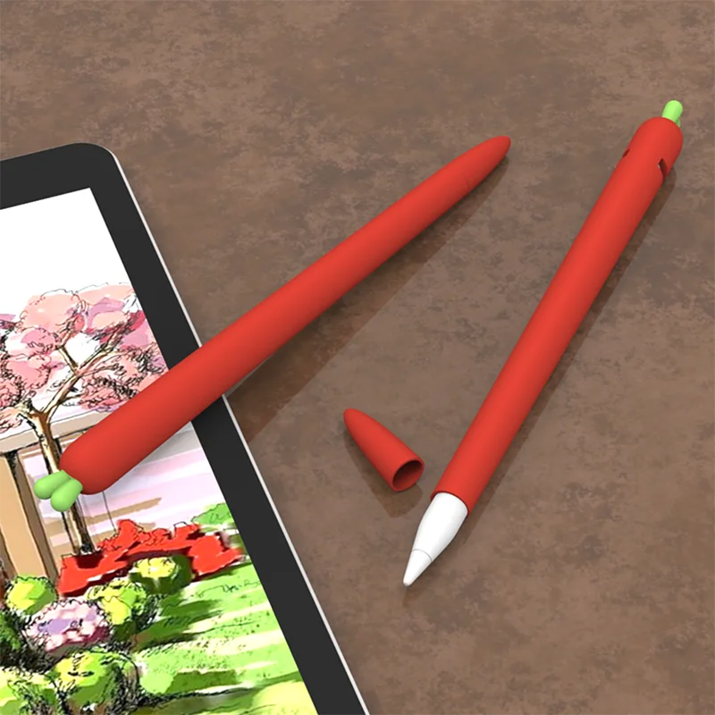 Милый силиконовый чехол-карандаш с морковкой для Apple Pencil 2/1 чехол для iPad планшета стилус крышка защитный чехол
