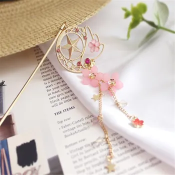 

Sailor Moon Card Captor Cardcaptor Sakura Hair Pin Accessories Anime Star Birds Head Wings Metal Hairpins Hair Clip