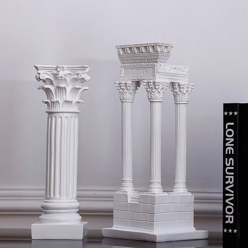 European Ancient Greek Temple Statue Resin Antique Building Sculpture Room Decor Fengshui Ornament Home Decoration Accessories European Ancient Greek Temple Statue Resin Antique Building Sculpture Room Decor Fengshui Ornament Home Decoration Accessories
