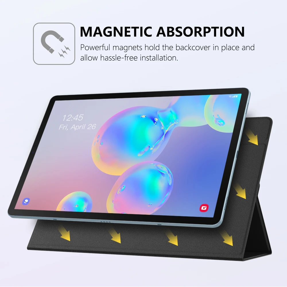 Inteligente para Samsung Capa de Suporte de Casca Inteligente de Pouco Magnética para Aba Case Folio Galaxy 10.5 2021 Peso Fino Forte Adsorção Tab s6 - Imagem 5