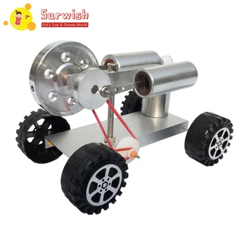 

Metal Base Rubber Wheel Stirling Engine Trolley Model Toy