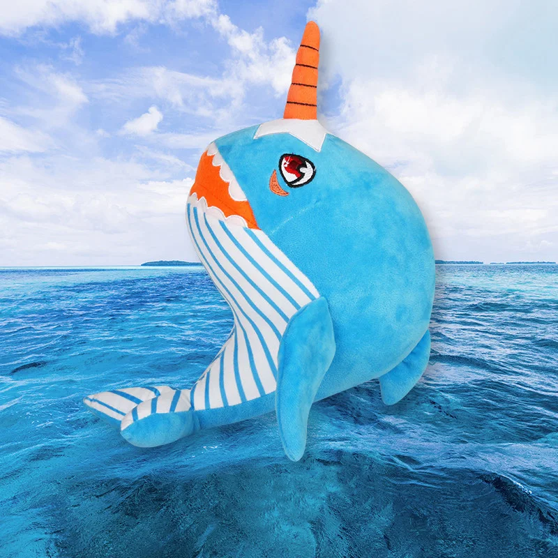 

1PC 35*26cm Cute Narwhal Whale Doll Plush Toy Soft Animal Ocean Sea Stuffed Toys For Children Christmas Gift Kid Brinquedos