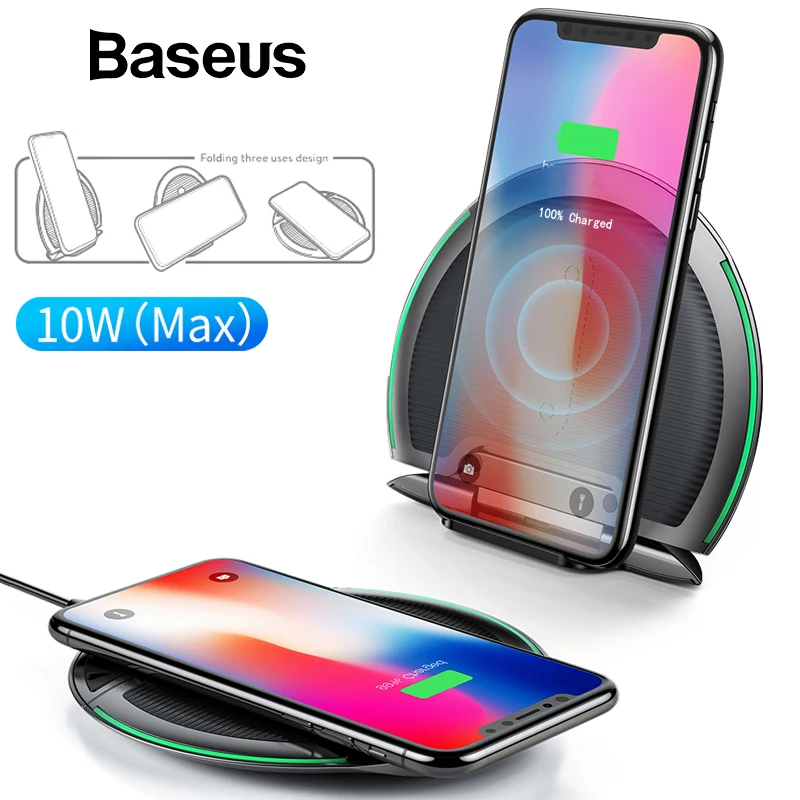  Baseus Faltbare Qi Drahtlose Ladegerät für iPhone 8/X Multifunktions Schnelle Drahtlose Lade für Sa