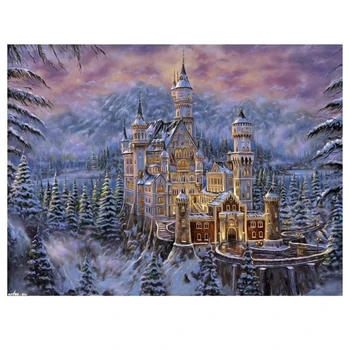 

Snow Castle 5D Diamond Painting Embroidery DIY Paint-By-Number Kit Home Wall Decor 9.84 * 7.87 inch