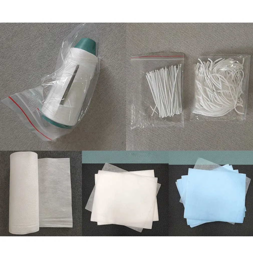 

Meltblown Cloth DIY Face Masks Disposable 3 Layers Mask Facial Protective Cover Masks Set Anti-Dust Face Mouth Mask