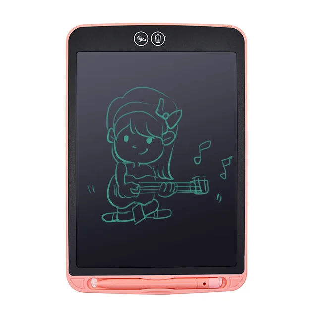 8,5 ''ЖК-планшет для письма частично стирается доска для рисования электронная Толстая ручка подсветка колодки цифровые планшеты с батареей - Цвет: Розовый