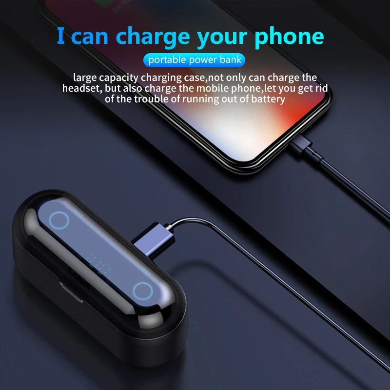Earphones Bluetooth Earphone TWS Wireless Headphones Blutooth Headset Handsfree Music Earbuds Sports Earpiece For IPhone Phone