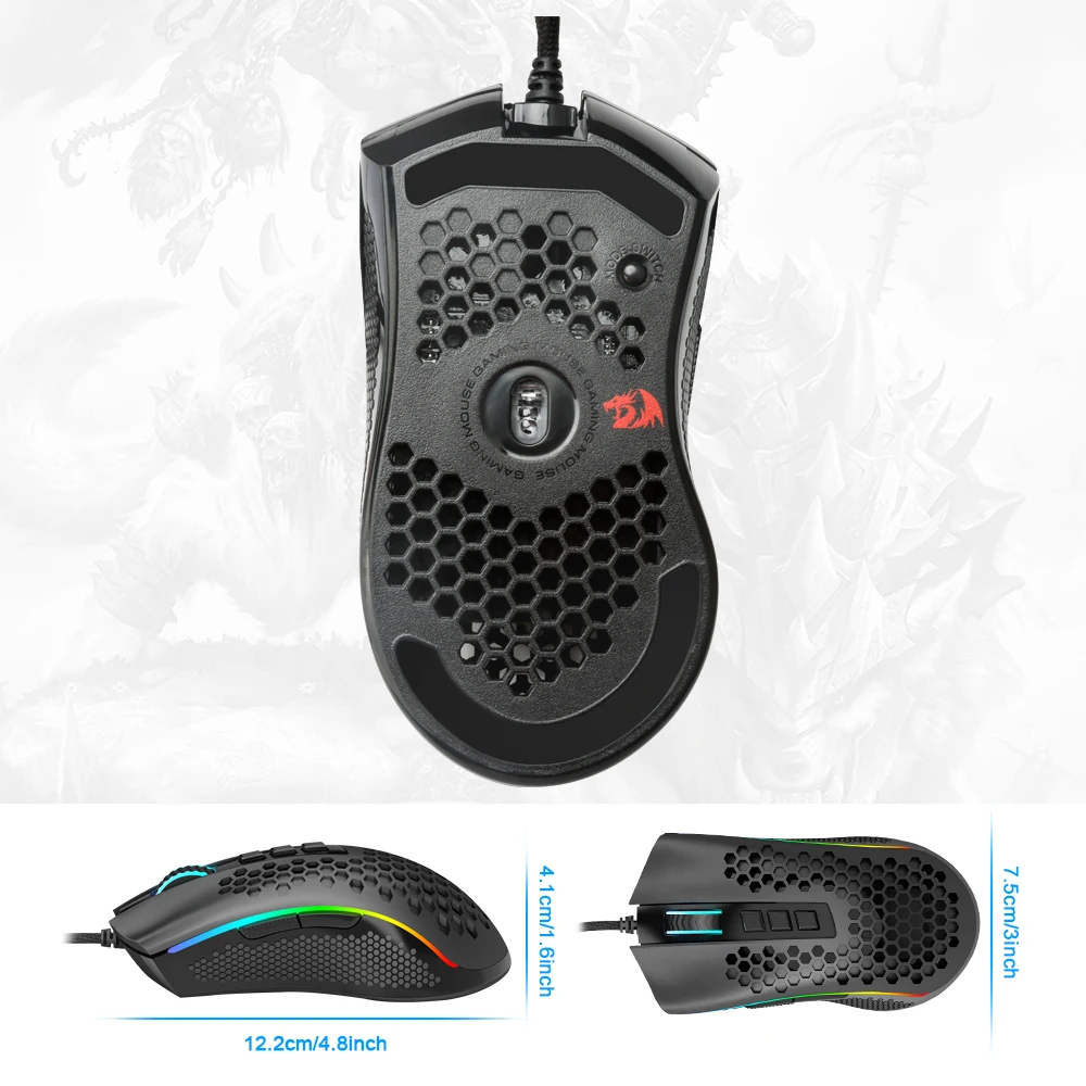 Ratón Para Juegos Rgb Usb 12400 Dpi Redragon M808 Ratón Para Juegos Rgb Usb 12400 Dpi Redragon M808