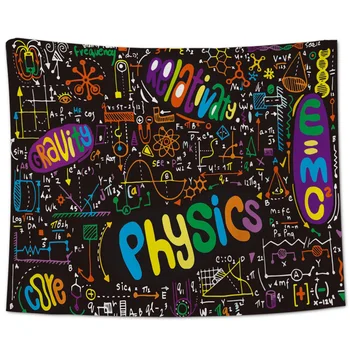 

Physics Science Academic Algebra Formula Wall Tapestry Cover Beach Towel Home Decoration