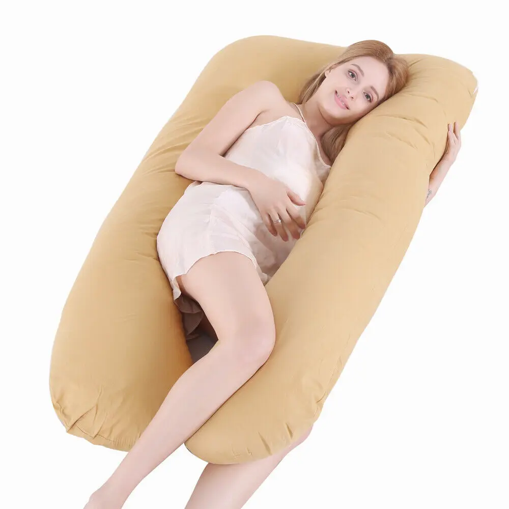Подушка для беременных женщин, большой размер, комфортная u-образная подушка для всего тела, поддержка для беременных, u-образная хлопковая подушка для кровати - Color: 6