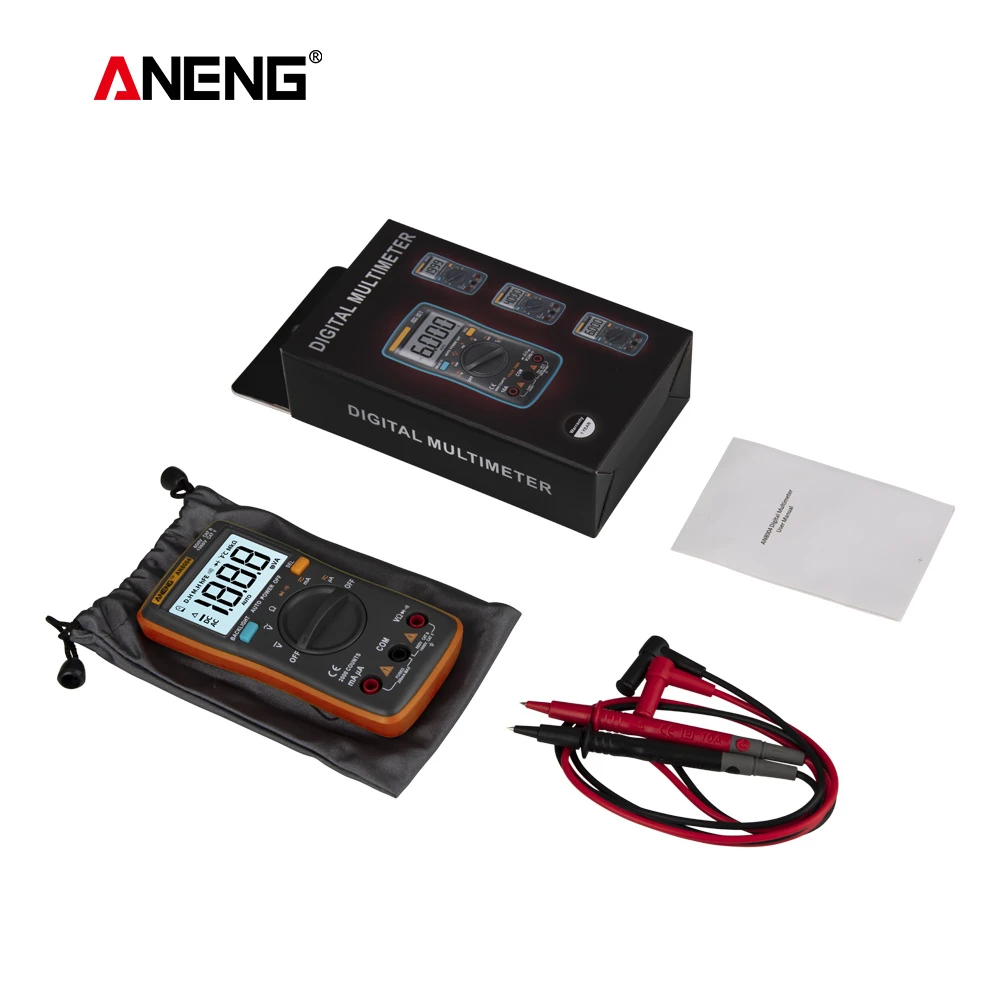 Цифровой мультиметр ANENG AN8004 измеритель емкости и индуктивности с ЖК