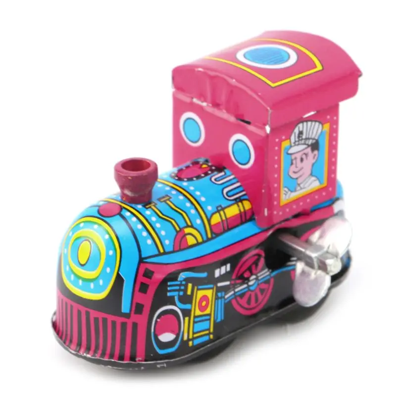 Ретро паровой поезд напоминание детей Винтаж оловянная Игрушка заводные игрушки подарок W15