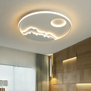 

New Arrival Round Dimmable Modern Led Ceiling Lights For Living Room Bedroom Study Room White Color RC Modern led Ceiling Lamp