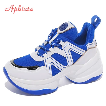 

Aphixta Sneakers Women 2020 Breathable Mesh Shoes Female Boots Women Lace Up Leisure Women Thinck Sole Shoe Platform Botas Mujer