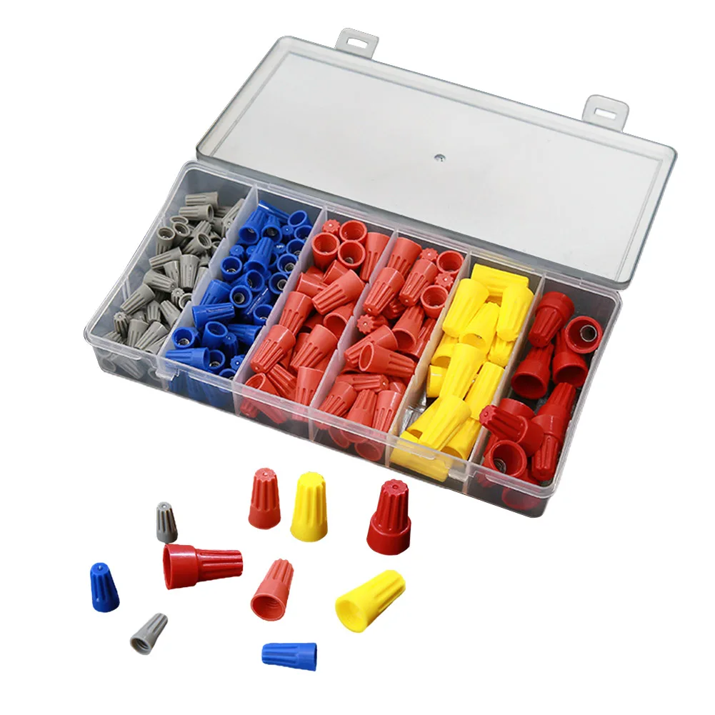 

158pcs Electrical Wire Connector Cap Rotating Reusable Twisted On Home Spring Inserted Screw Terminal Lighting Durable Mini