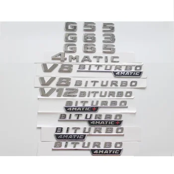 

Chrome Letters G43 G55 G63 G65 Emblem V8 V12 BITURBO 4MATIC Sticker for Benz AMG Trunk Fender Emblems