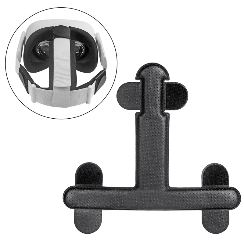 

PU Leather Soft Reduce Pressure Head Strap Pad for oculus Quest 2 VR Headset