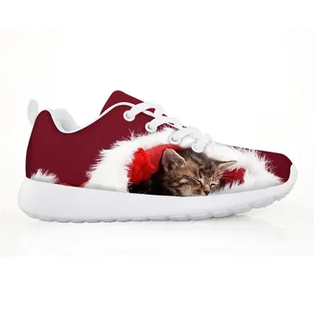

Hot Sale Cute Cat Pattern Shoes Teenagers Boys Sneakers Breathable Child Running Casual Shoes Flats Breath Lace-up Shoe Custom