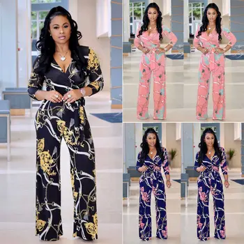 

Boho style ladies jumpsuits New Women Clubwear Summer Playsuit Bodycon Party Jumpsuit Romper Trousers