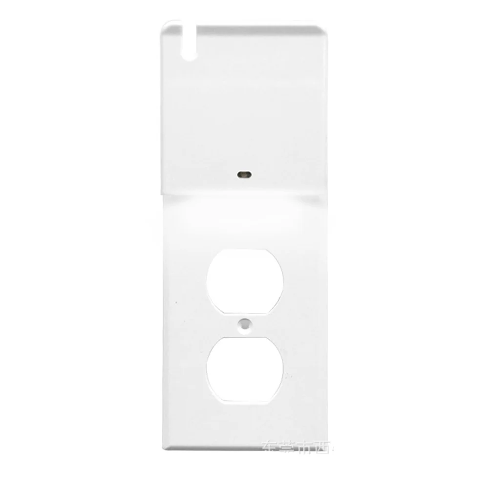 

Led Plastic Electrical Adapter White Socket Panel Dual Home Wall Charger USB Port Power Outlet Night Light Phone Holder