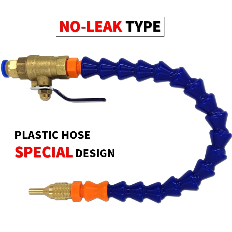 Monfly 유연한 오일 워터 쿨런트 1/4 선반 밀링 도구 용 수나사 플라스틱 호스 우드 라우터 CNC 기계