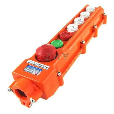 

4 Ways Rainproof Hoist Crane Pendant Pushbutton Switch with Emergency Stop Knob