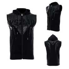 Стиль, спортивный жилет, для бега на открытом воздухе, для альпинизма, без рукавов, Муай Тай, цюань Цзи фу, на молнии, с капюшоном, свитер
