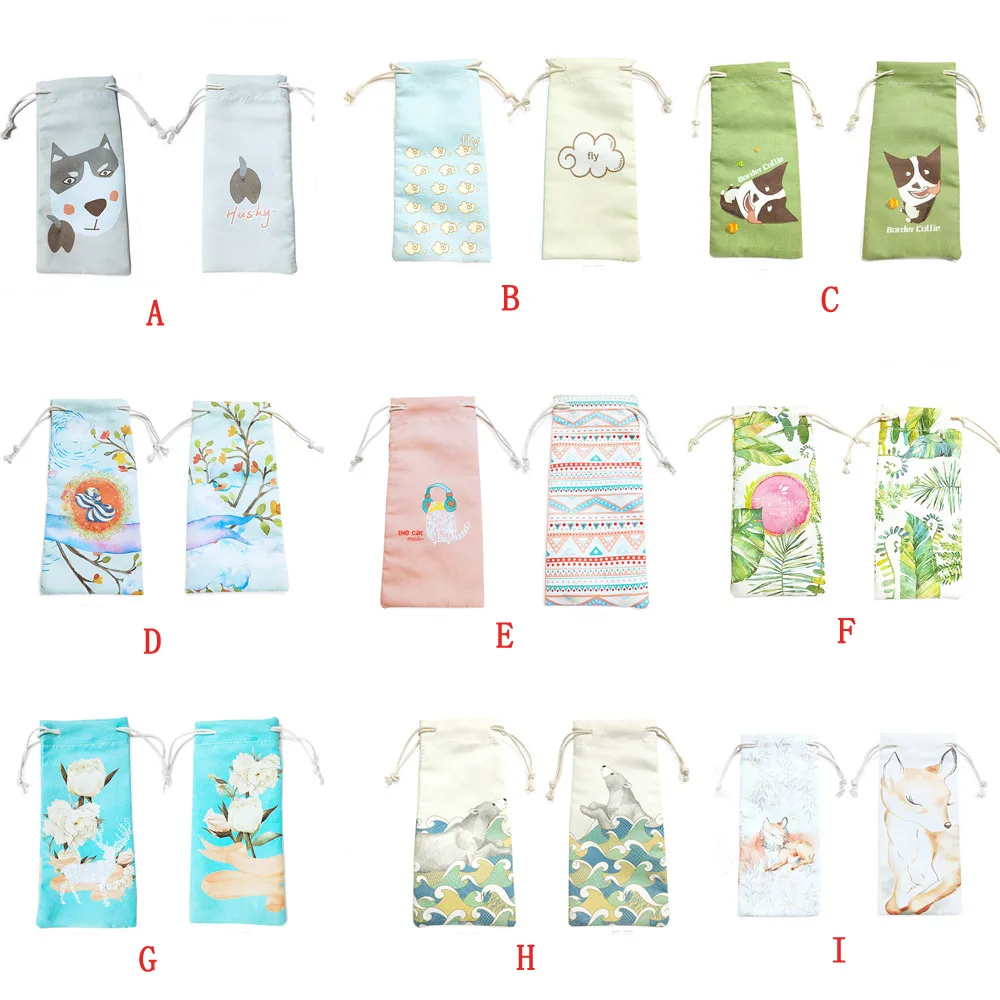 

Women Men small drawstring bag for Sunglasses Reading Glasses Bag pocket pouch Carry Case Soft Box Travel Pack Protective Cover