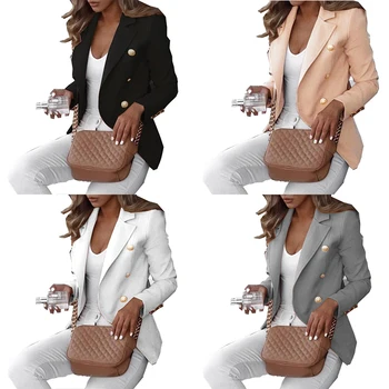 

Work Wear Formal Suit Lady Party Clothes Blazer Suit Coat Blazers Solid Color Blazer Robe Femme