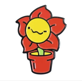 

Soft enamel metal flower lapel pin badge