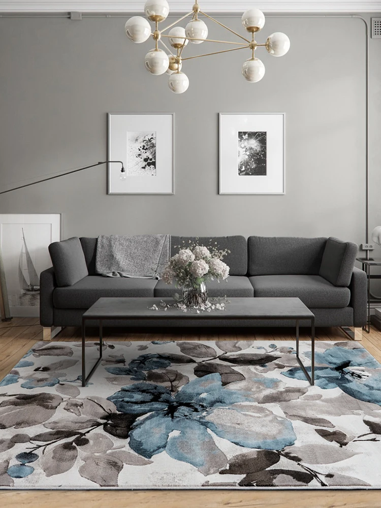 Ретро американский стиль большой размер высокой плотности тканый цветочный уголок ковер, винтажное украшение дома ковер для гостиной