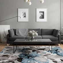 Ретро американский стиль большой размер высокой плотности тканый цветочный уголок ковер, винтажное украшение дома ковер для гостиной