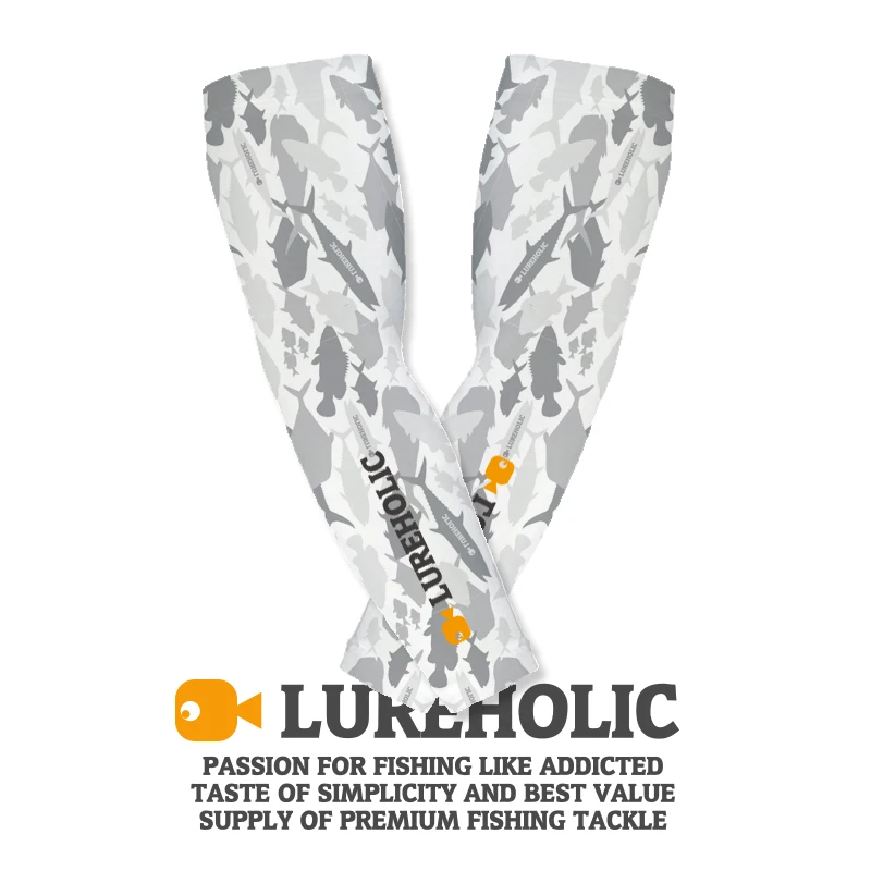 Fishing Arm Sleeves Lureholic UPF50+ Lure Fishing Arm Sleeves Anti-UV Sun Proof Protect Skin from Sunshine