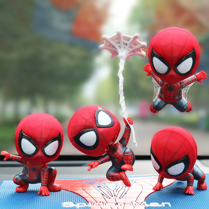 

Marvel SpiderMan In Action Car Spiderman Model Shake Head Toy Auto Interior Dashboard Decoration Doll Car Accessories Gift