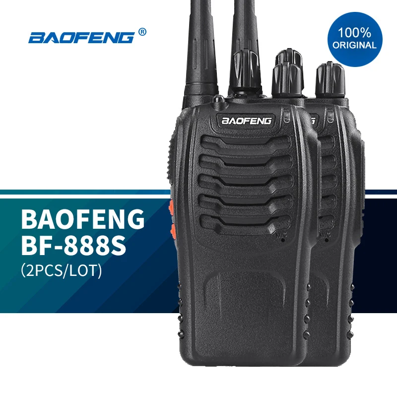 2pcs BAOFENG BF 888S Original Walkie Talkie uhf рация Long Range 2 Way