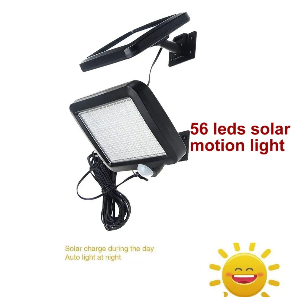 

56 leds solar light split panel bulb led lamp hanglampen ceiling wall security street fence lights for home living room