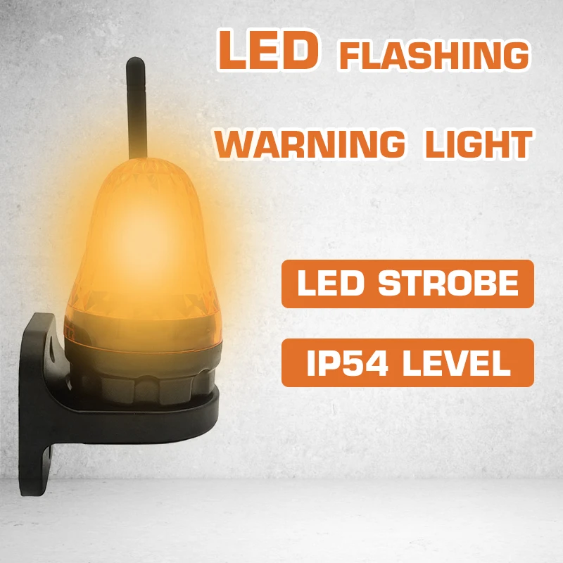 Universal 12-265V Outdoor LED Signal Alarm Light Strobe Flashing Light Wall Mount Emergency Warning Lamp for Gate Door Opener - Famidy.com