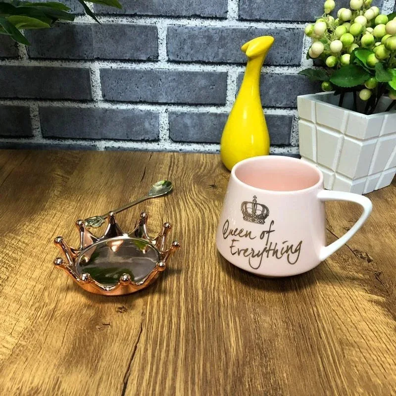 Новая чашка с короной в скандинавском стиле кружка керамическая простая девочка подарок для кофе Вода завтрак VA88