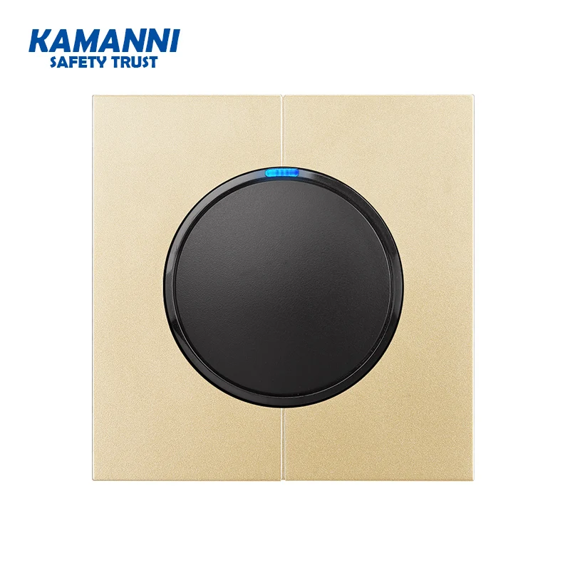 

Luxury smooth flame retardant panel button Recovery switch LED indicator control wall lighted light switch 1/2/3 gang 1/2 way