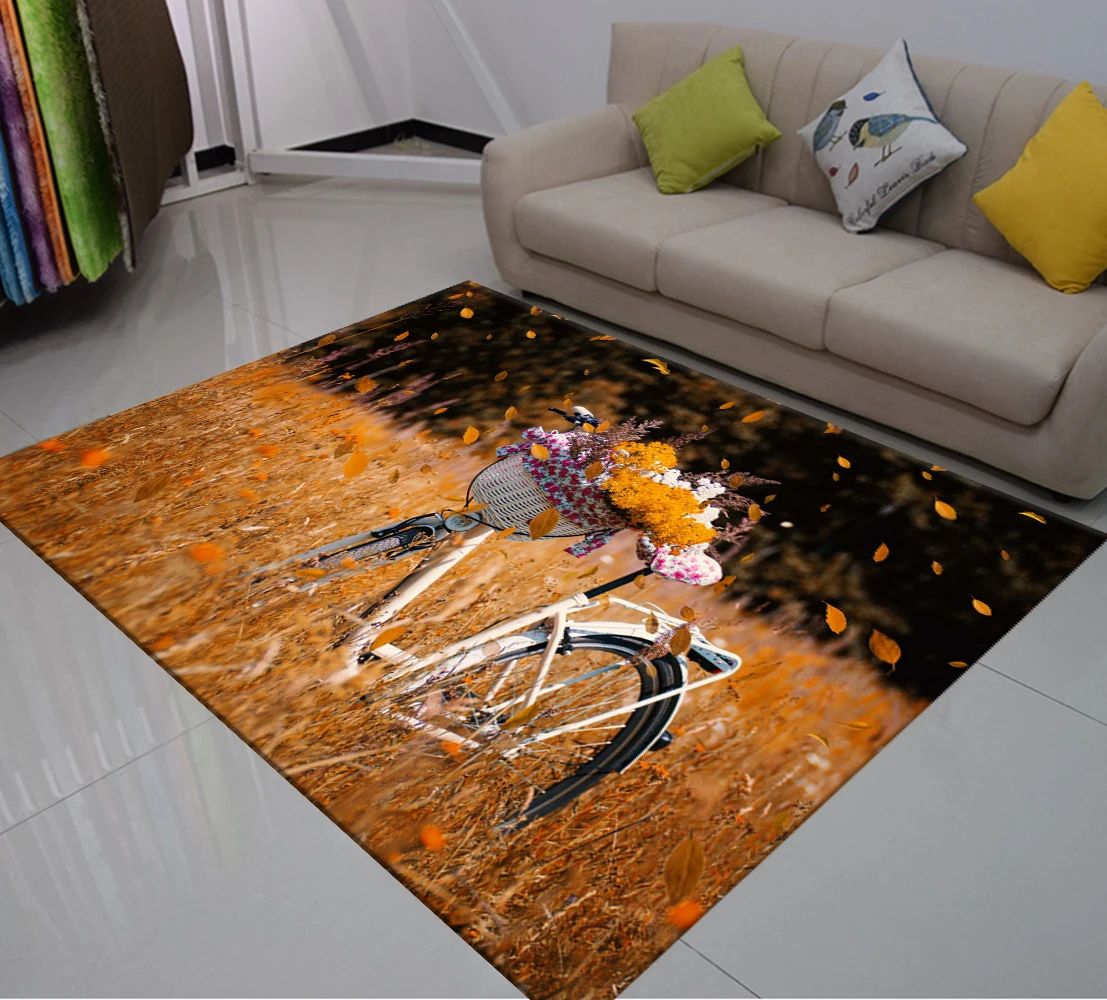 Alfombra de bicicleta con dise o bonito alfombra con estampado en 3D para el transporte Felpudo