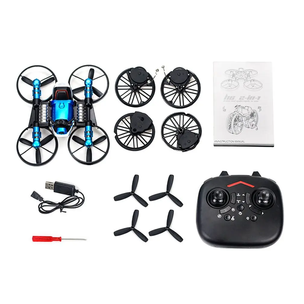 

2 In 1 2.4G Deformation Motorcycle Folding Quadcopter Drone Double Mode Toy Four-Axis Aircraft Rc Toys Quadcopter