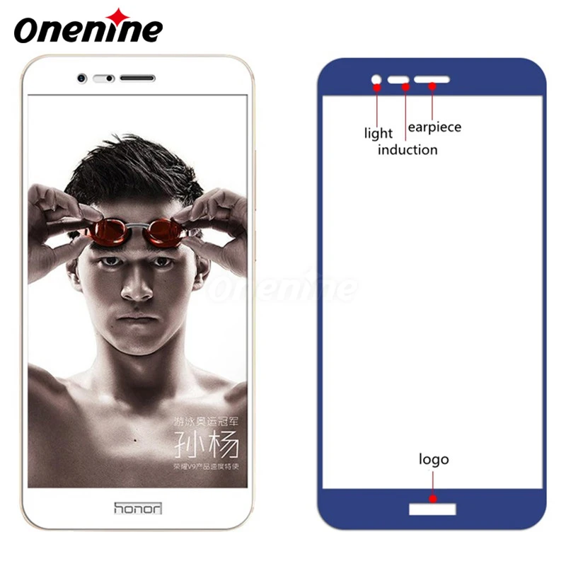 Onenine 4D Защита экрана для Huawei Honor V9 закаленное стекло 8 Pro Полное покрытие 3D